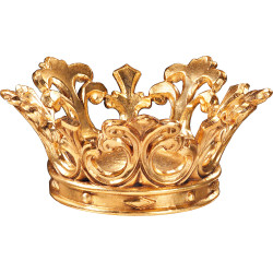 Coroa de madeira por estátuas