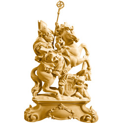 St. Ulric on horse with pedestal