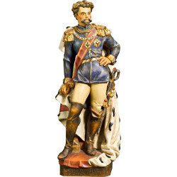 Estatua Rey Ludwig II de Baviera en madera