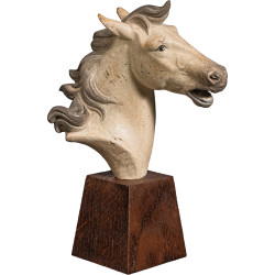 Cabeza de caballo con pedestal