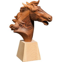 Cabeça de cavalo com pedestal