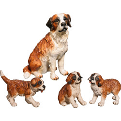 San Bernardo con cuccioli (4 pezzi)