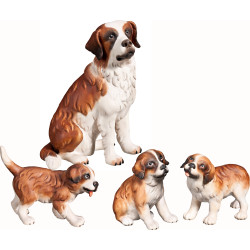 Saint Bernard with puppies (4 pieces)