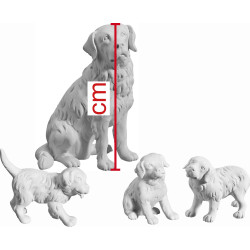 Golden Retriever with puppies (4 pieces)