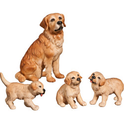 Golden Retriever with puppies (4 pieces)