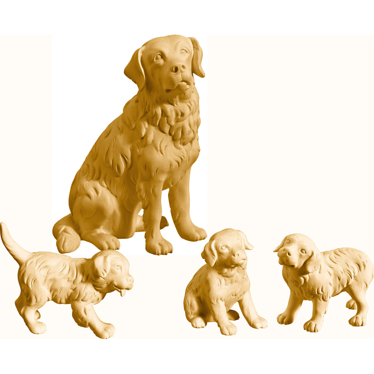 Bernese mountain dog with puppies (4 pieces)