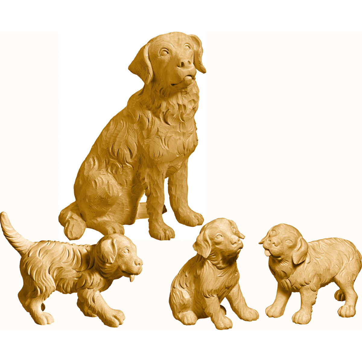 Bernese mountain dog with puppies (4 pieces)