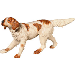 English Setter em madeira entalhada