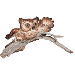 Eule fliegend auf Ast für die Wand