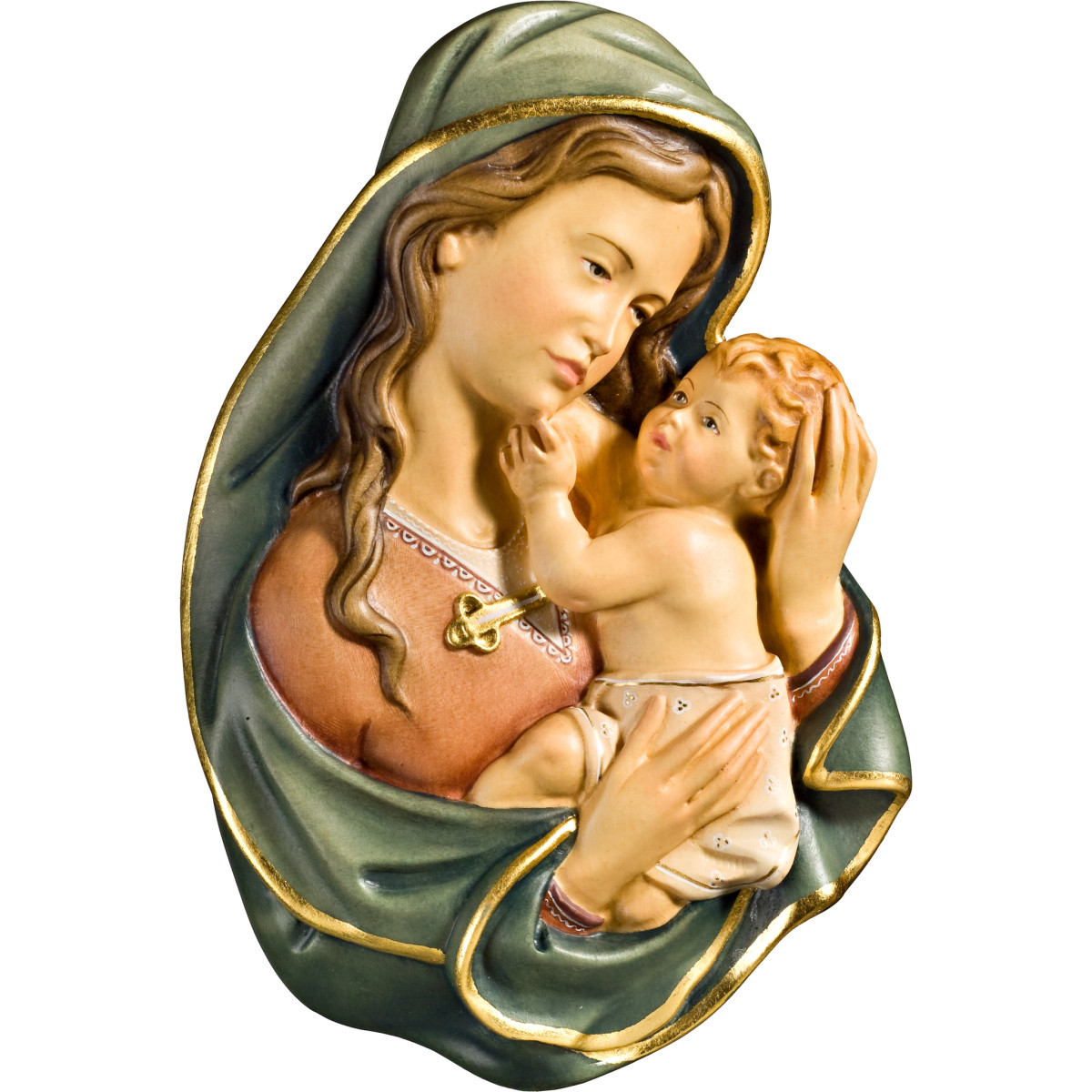 Madonna Sacun Relief Wood Sculpture | Bergland