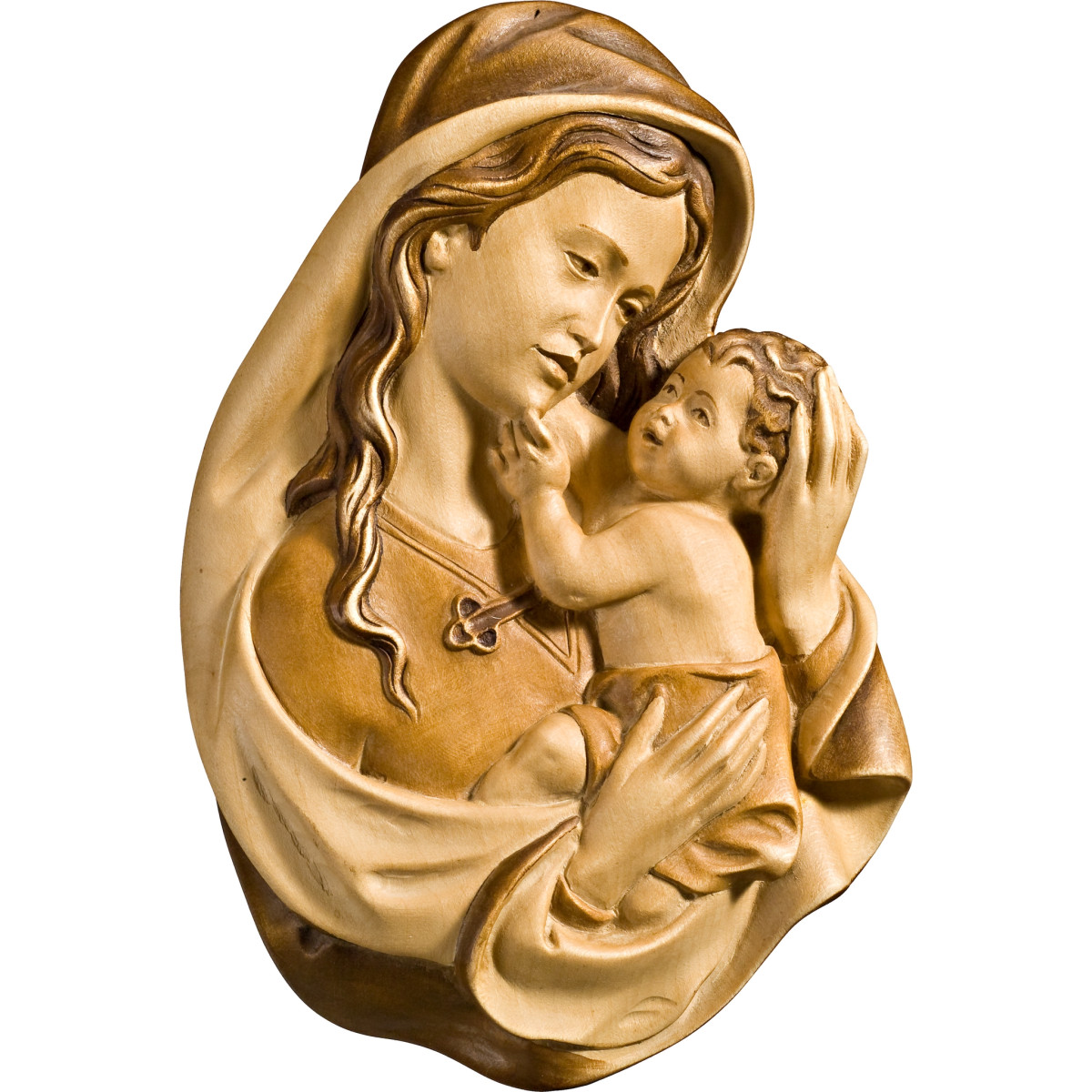 Madonna Sacun Rilievo in Legno | Bergland