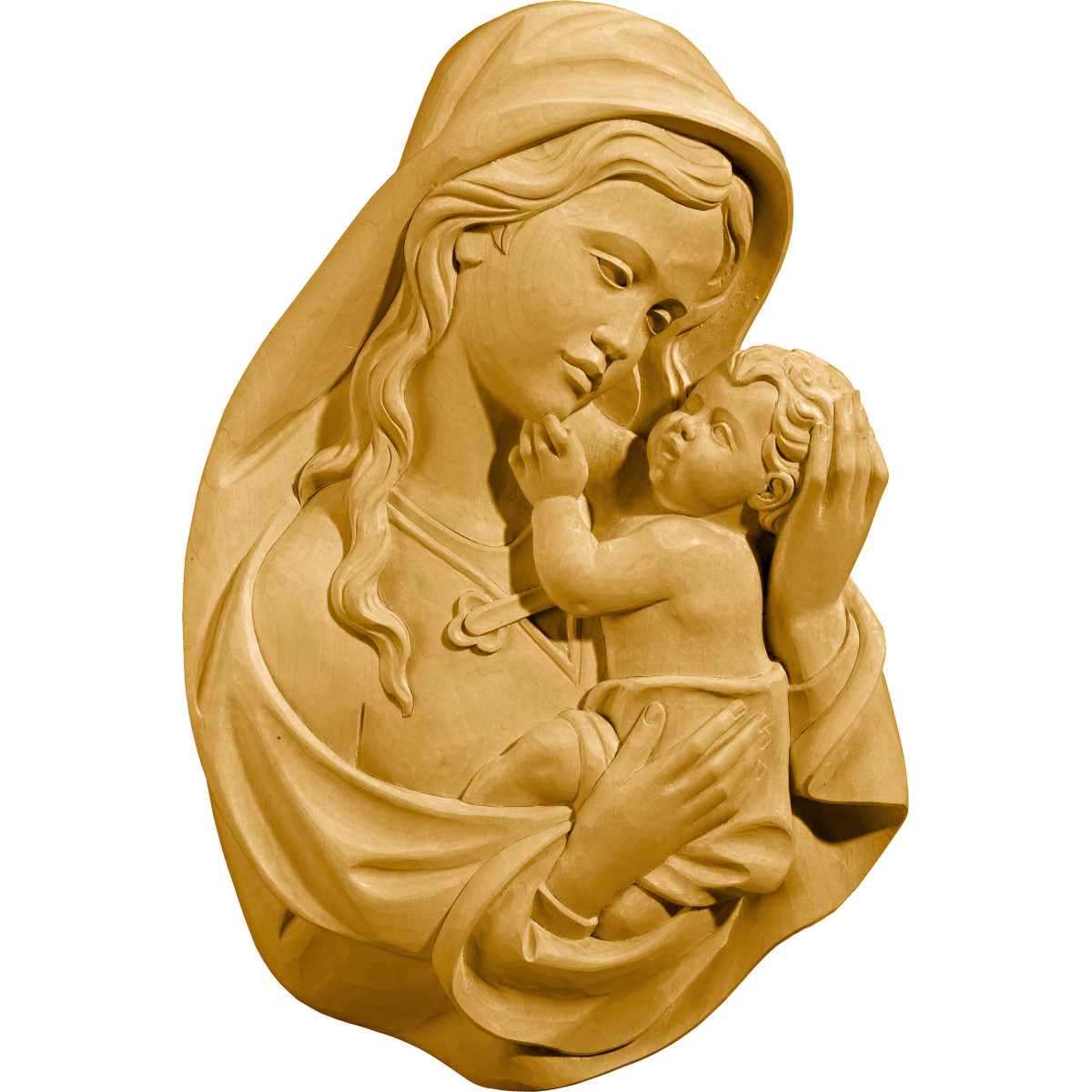 Madonna Sacun Rilievo in Legno | Bergland