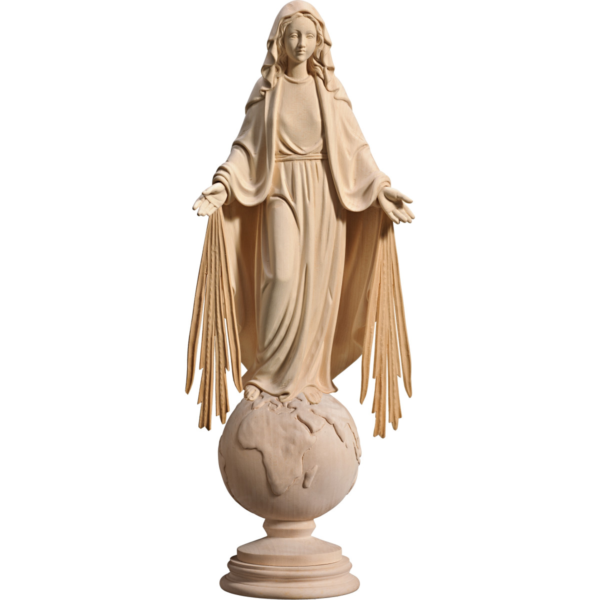 Madonna Immacolata auf Weltkugel Strahlen