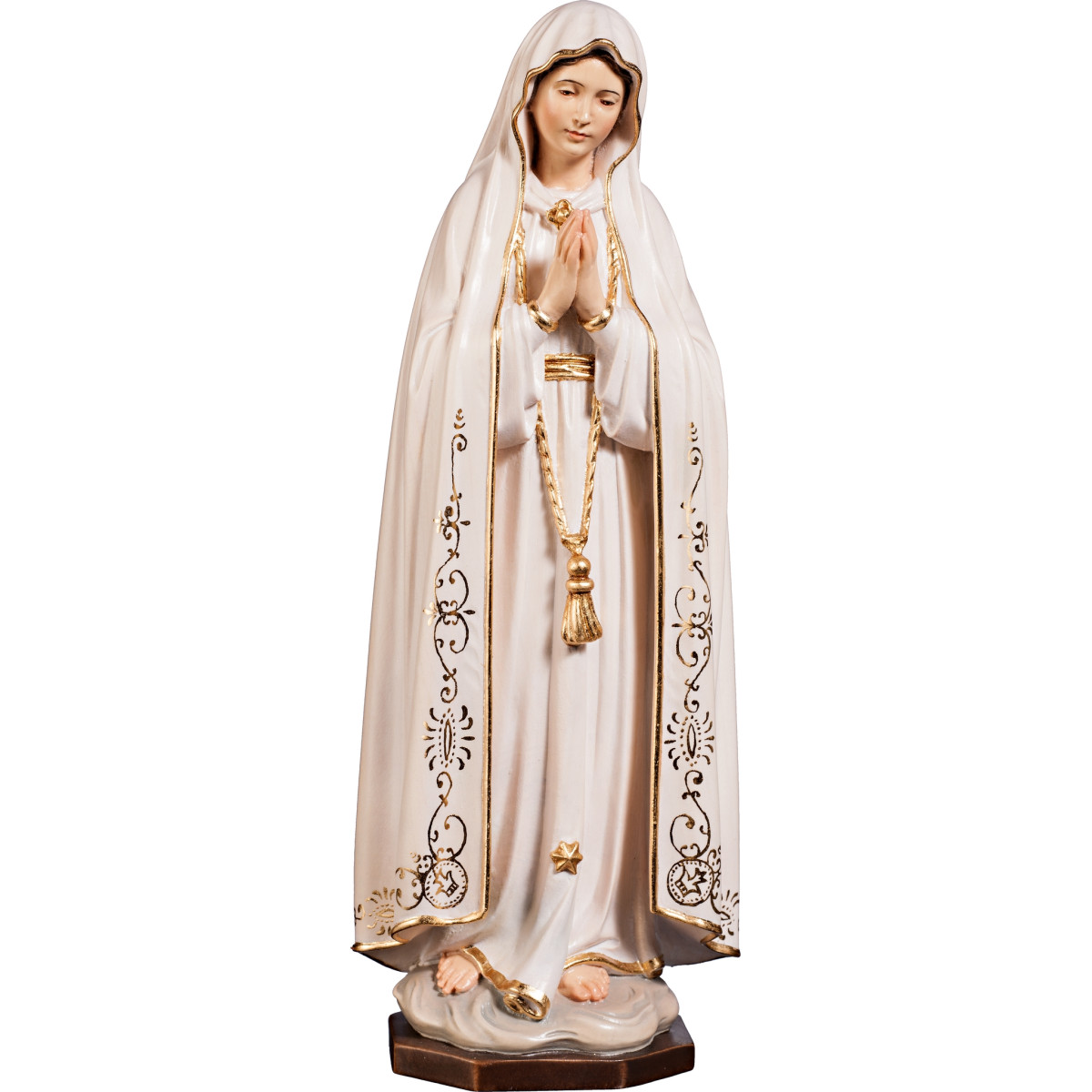 Madonna di Fatima – Statue religiose in legno intagliato della Val Gardena