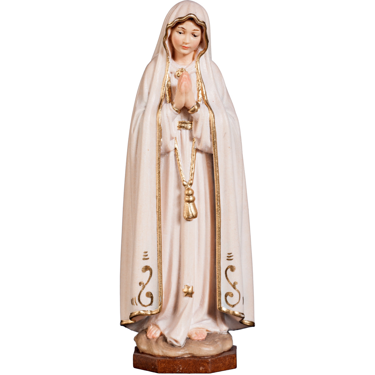 Madonna di Fatima – Statue religiose in legno intagliato della Val Gardena
