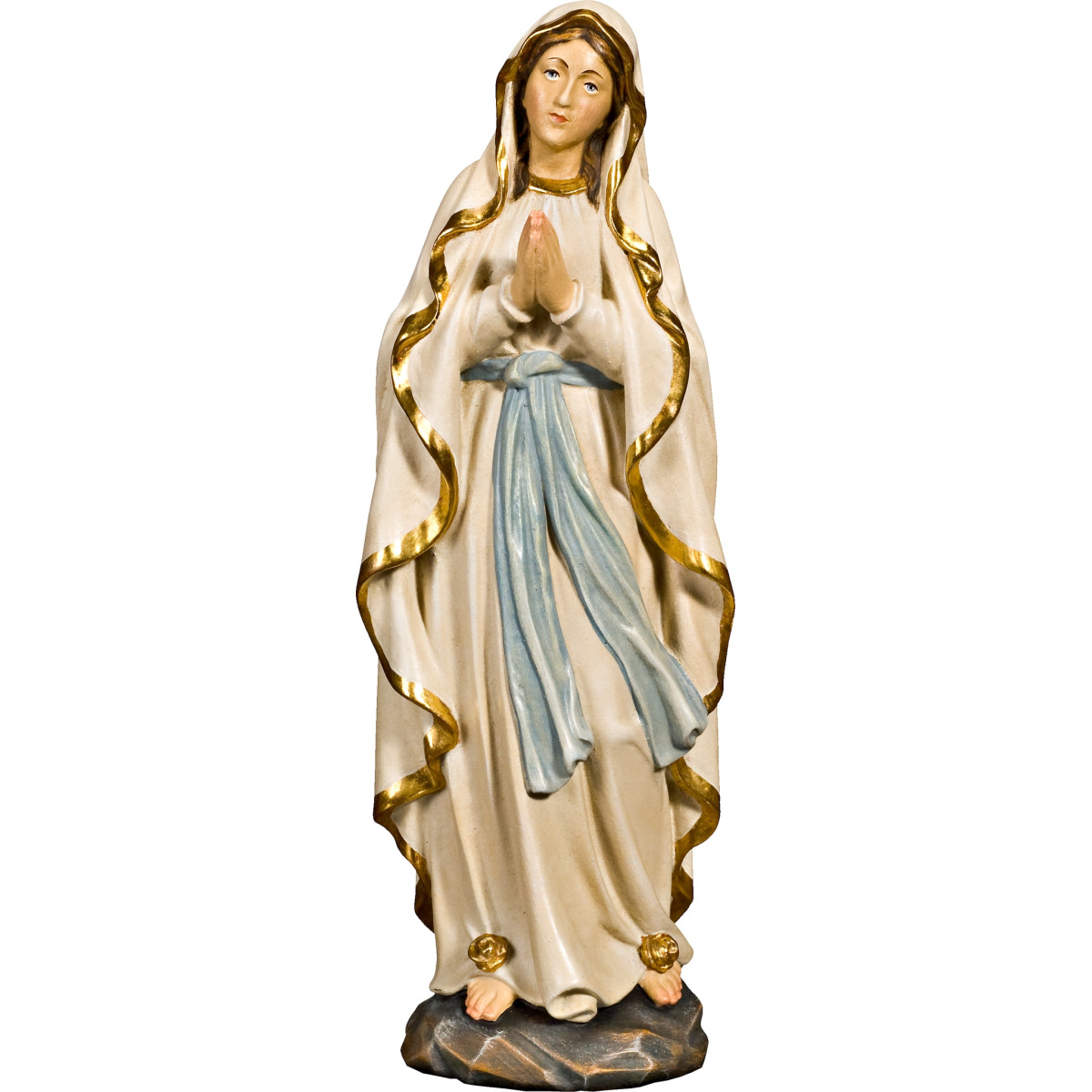 Madonna di Lourdes in legno scolpito | Bergland