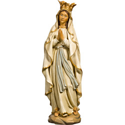 Madonna di Lourdes con Corona in Legno | Bergland