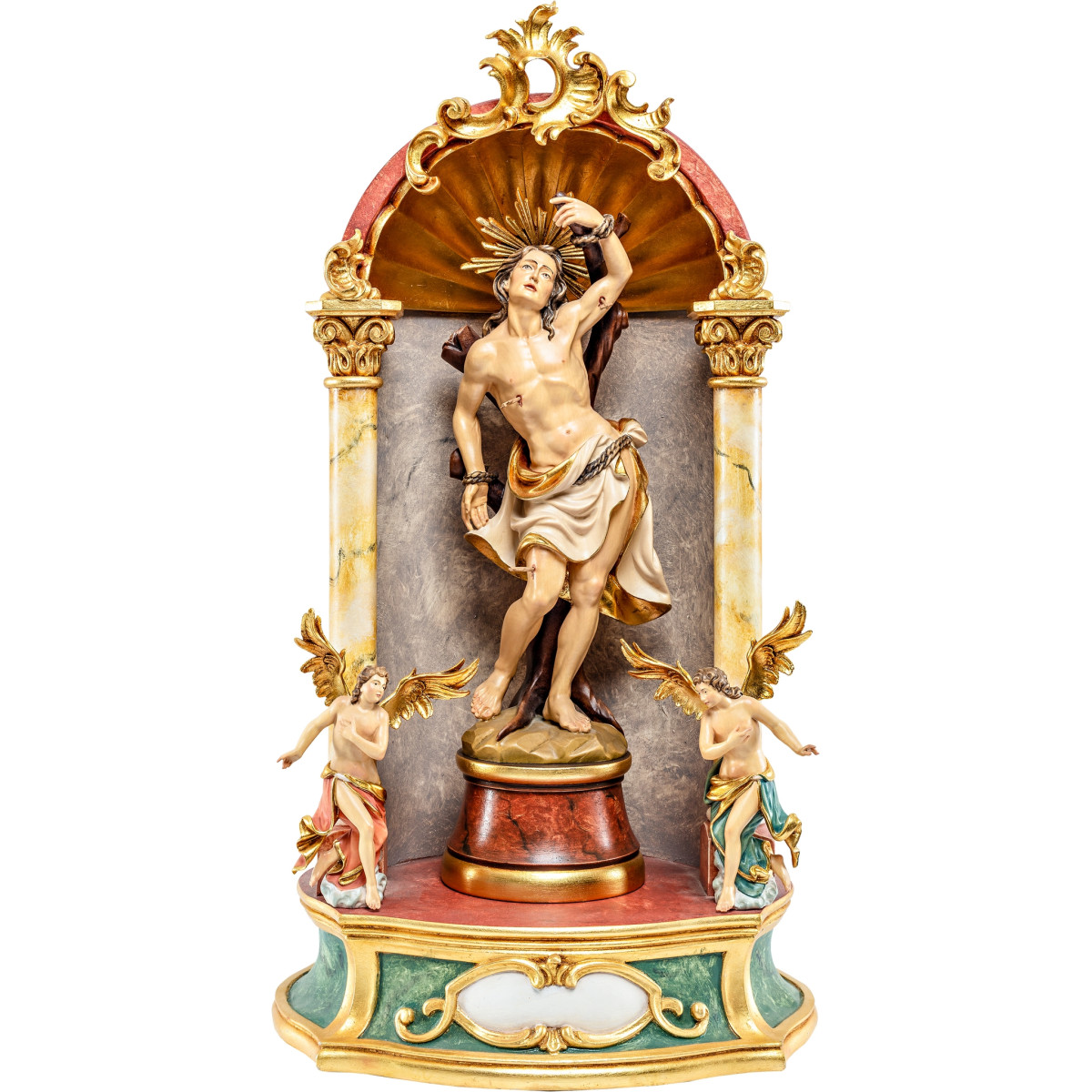 São Sebastião com auréola - Altar caseiro barroco