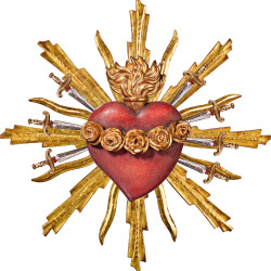 Immaculate Heart of Mary with 7 swords and aureole