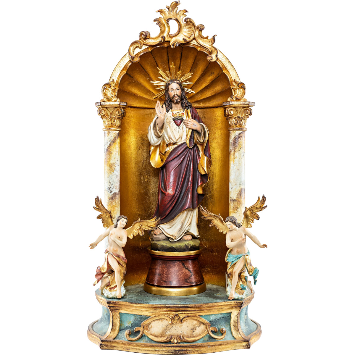Herz Jesu mit Gloriose - Hausaltar Barock