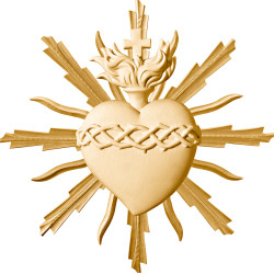 Sacrado Coração de Jesus com auréola