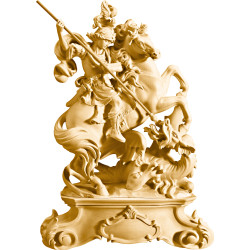 Hl. Georg auf Pferd mit Standkonsole
