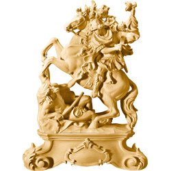 São Martinho a cavalo com pedestal