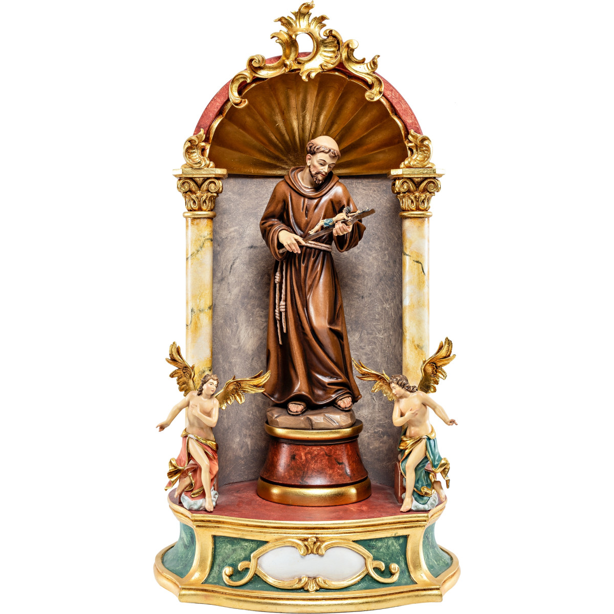 St. Francis of Assisi with cross - Home altar baroque