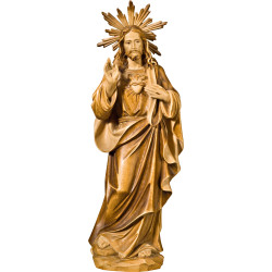 Esculturas do Sagrado Coração de Jesus em madeira – Arte sacra