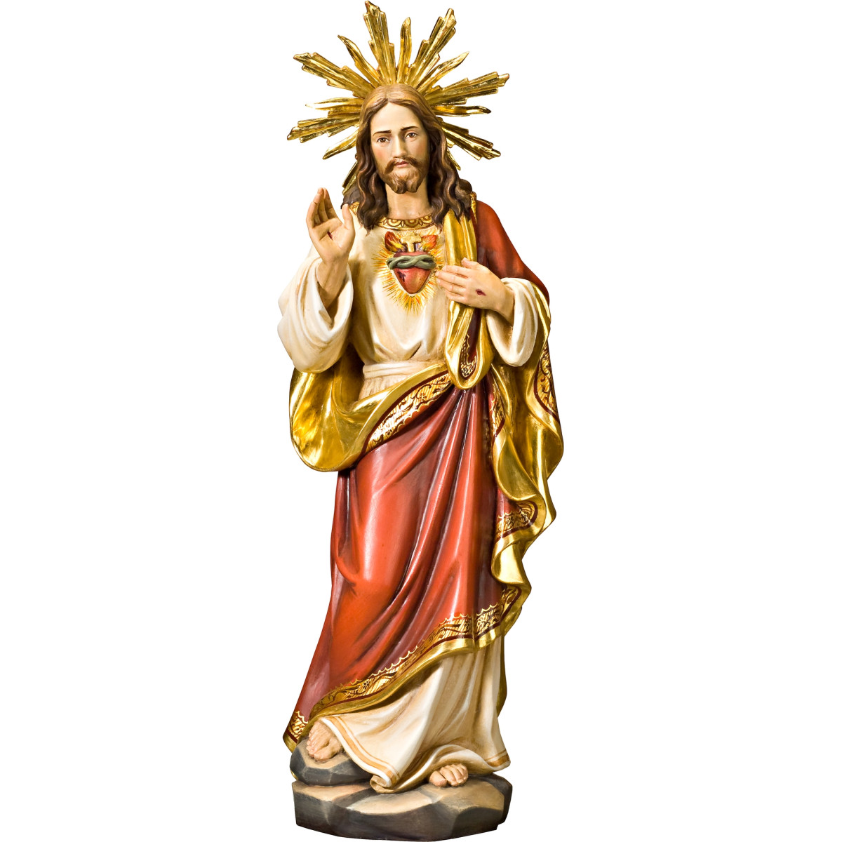 Herz-Jesu-Figuren aus Holz – Religiöse Kunst aus Gröden