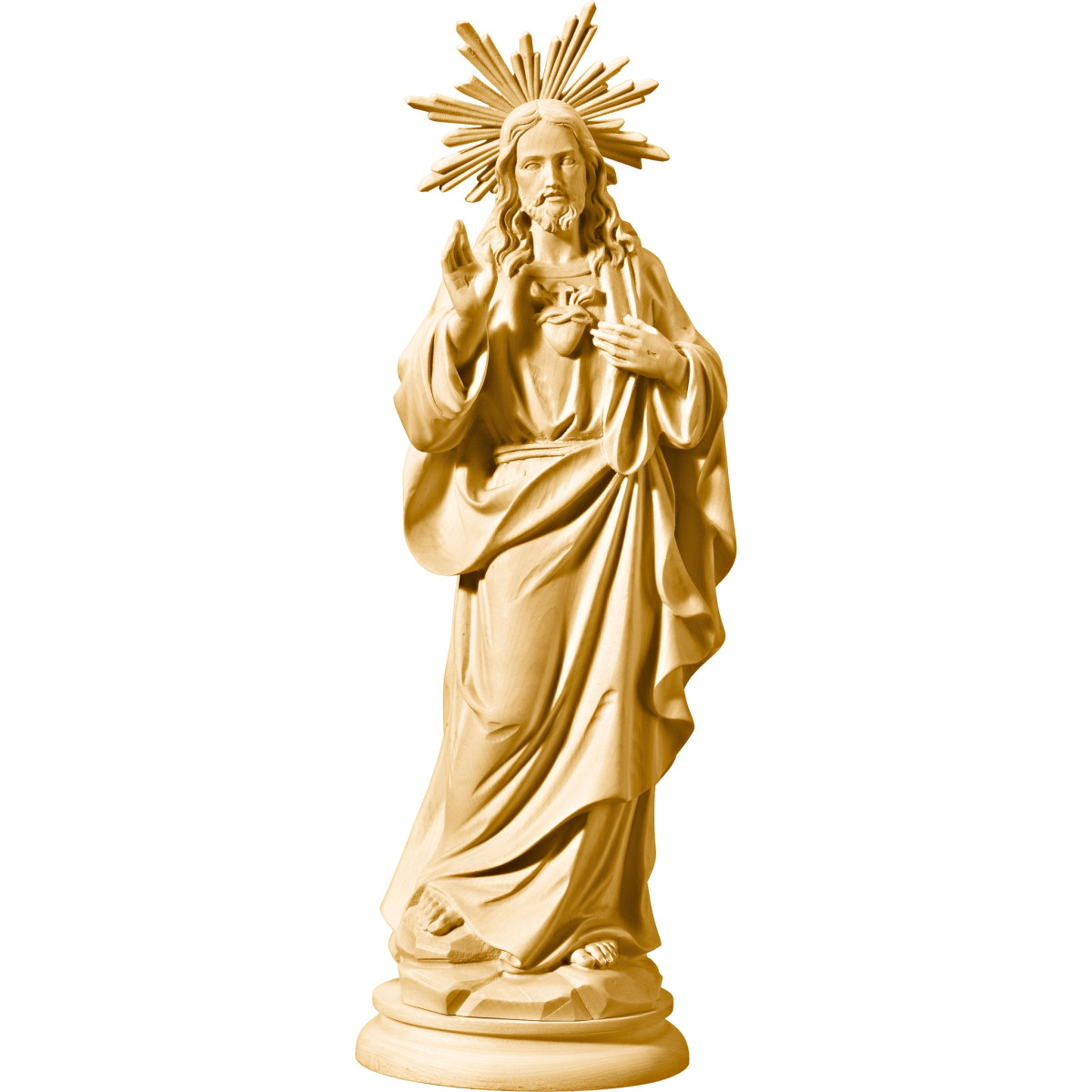 Esculturas do Sagrado Coração de Jesus em madeira – Arte sacra