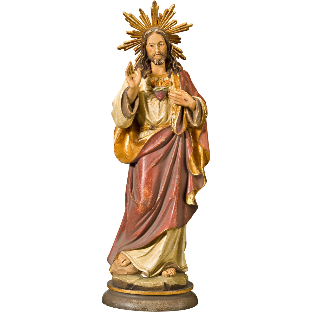 Esculturas do Sagrado Coração de Jesus em madeira – Arte sacra