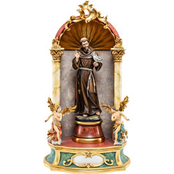 Hl. Franziskus von Assisi mit Tauben - Hausaltar Barock
