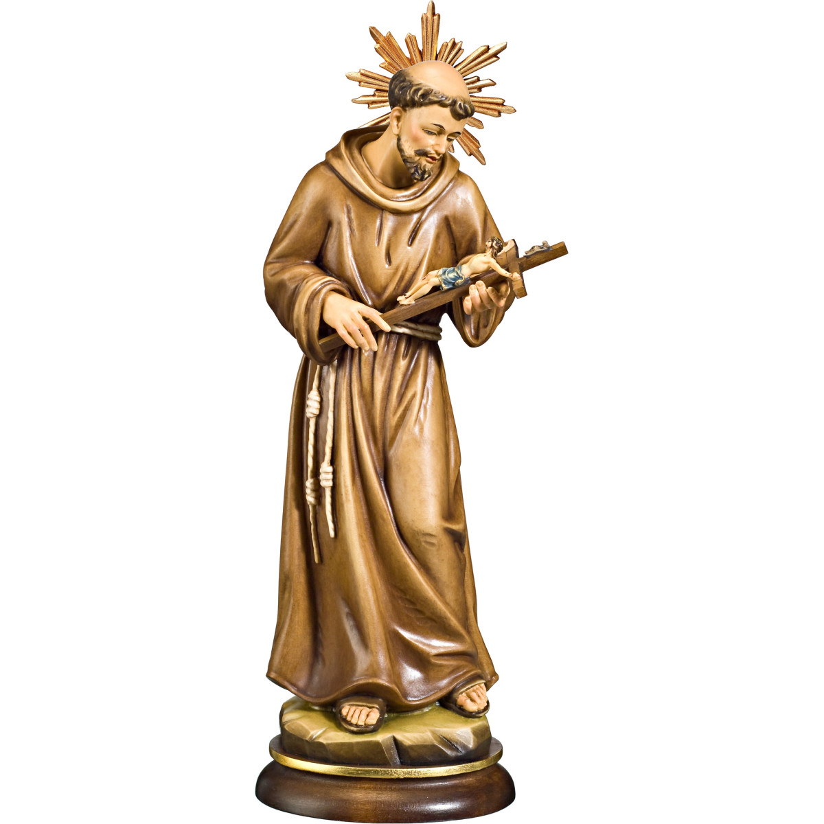 St. Francis of Assisi with cross and aureole