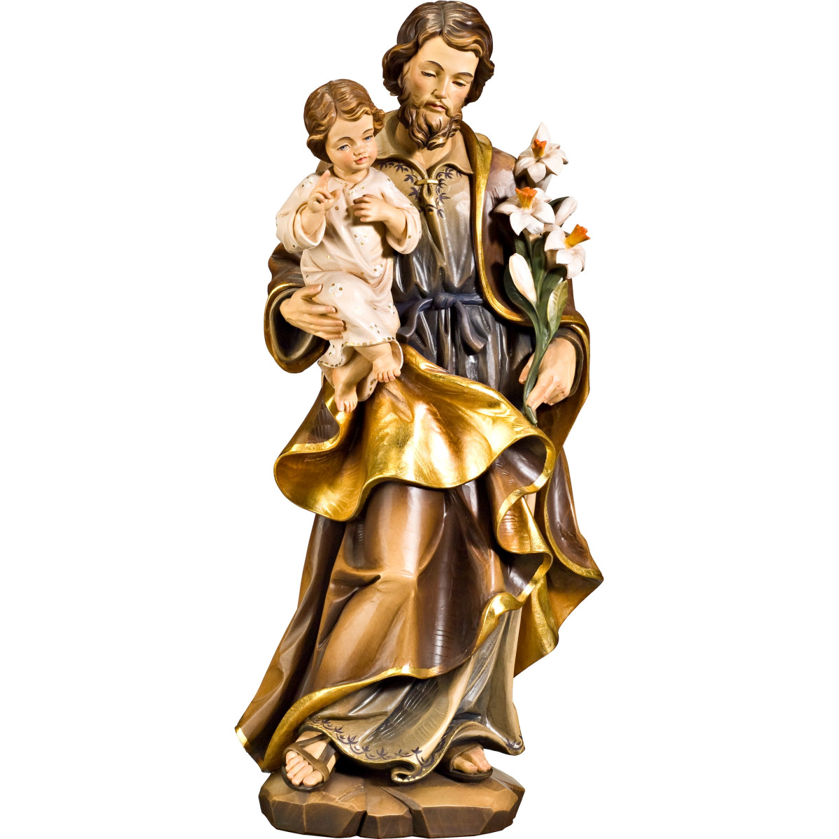 San Giuseppe in legno - Statue religiose artigianali