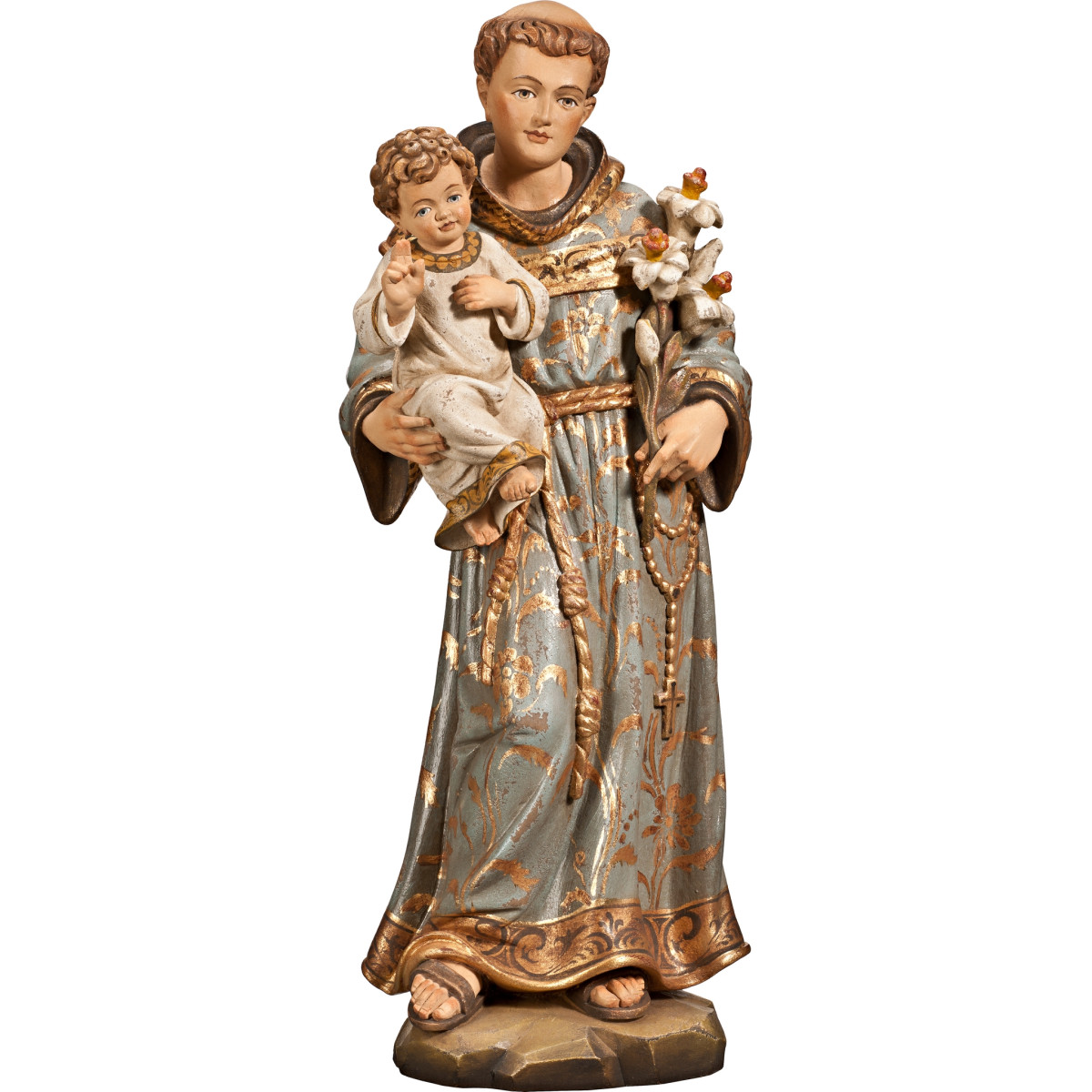 Hl. Antonius von Padua aus Holz geschnitzt | Bergland Shop
