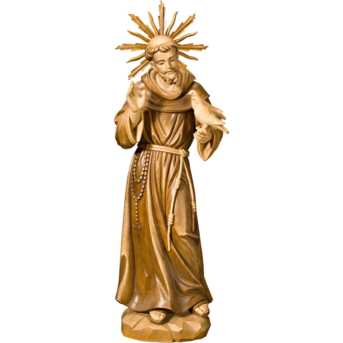 Hl. Franziskus von Assisi mit Tauben und Gloriose