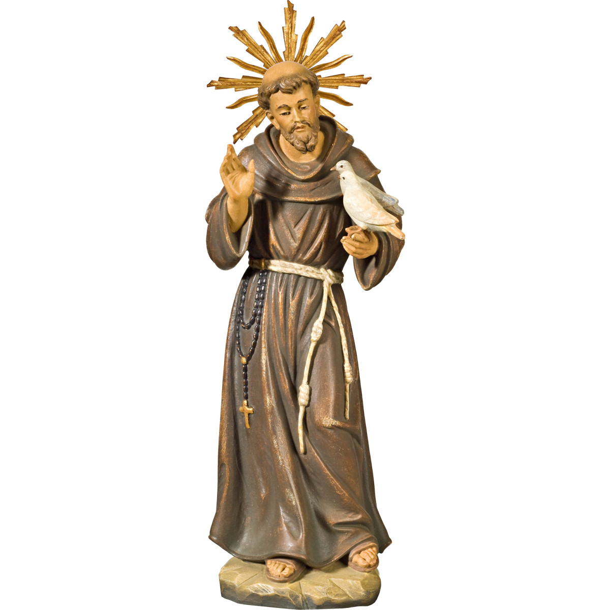 Hl. Franziskus von Assisi mit Tauben und Gloriose