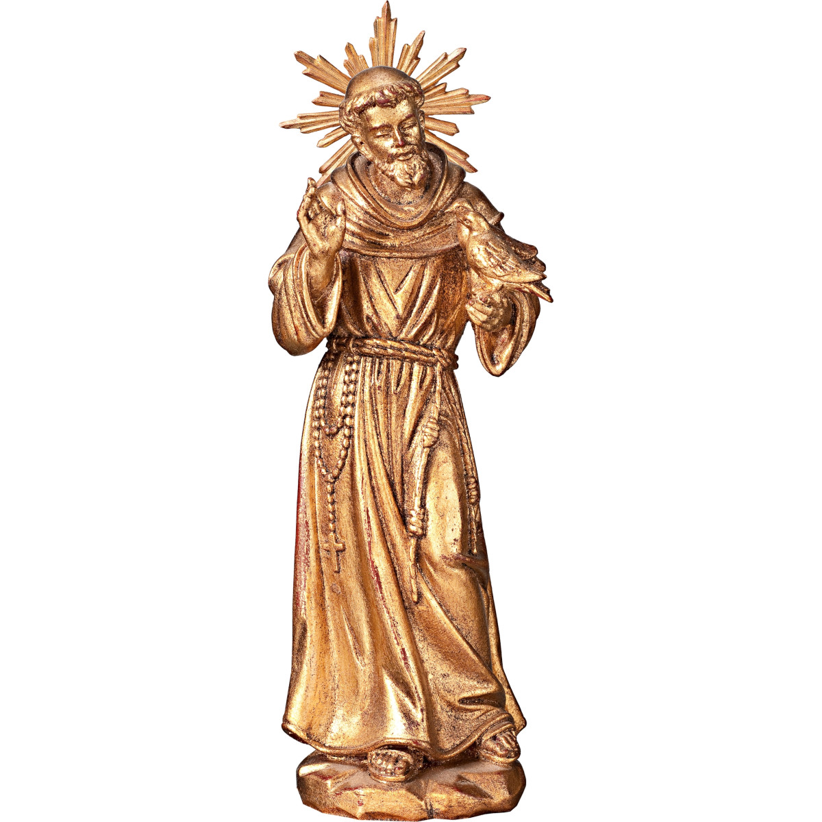 Hl. Franziskus von Assisi mit Tauben und Gloriose