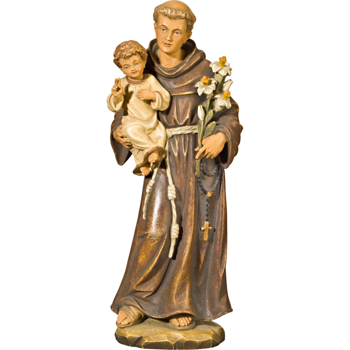 S. Antonio da Padova in legno scolpito a mano | Bergland Shop