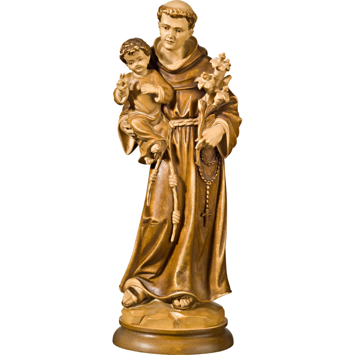 Hl. Antonius von Padua aus Holz geschnitzt | Bergland Shop
