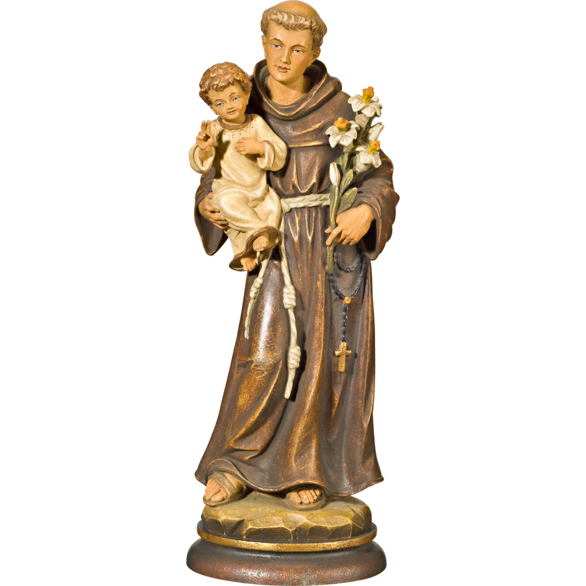 S. António de Pádua em madeira esculpida à mão | Bergland Shop