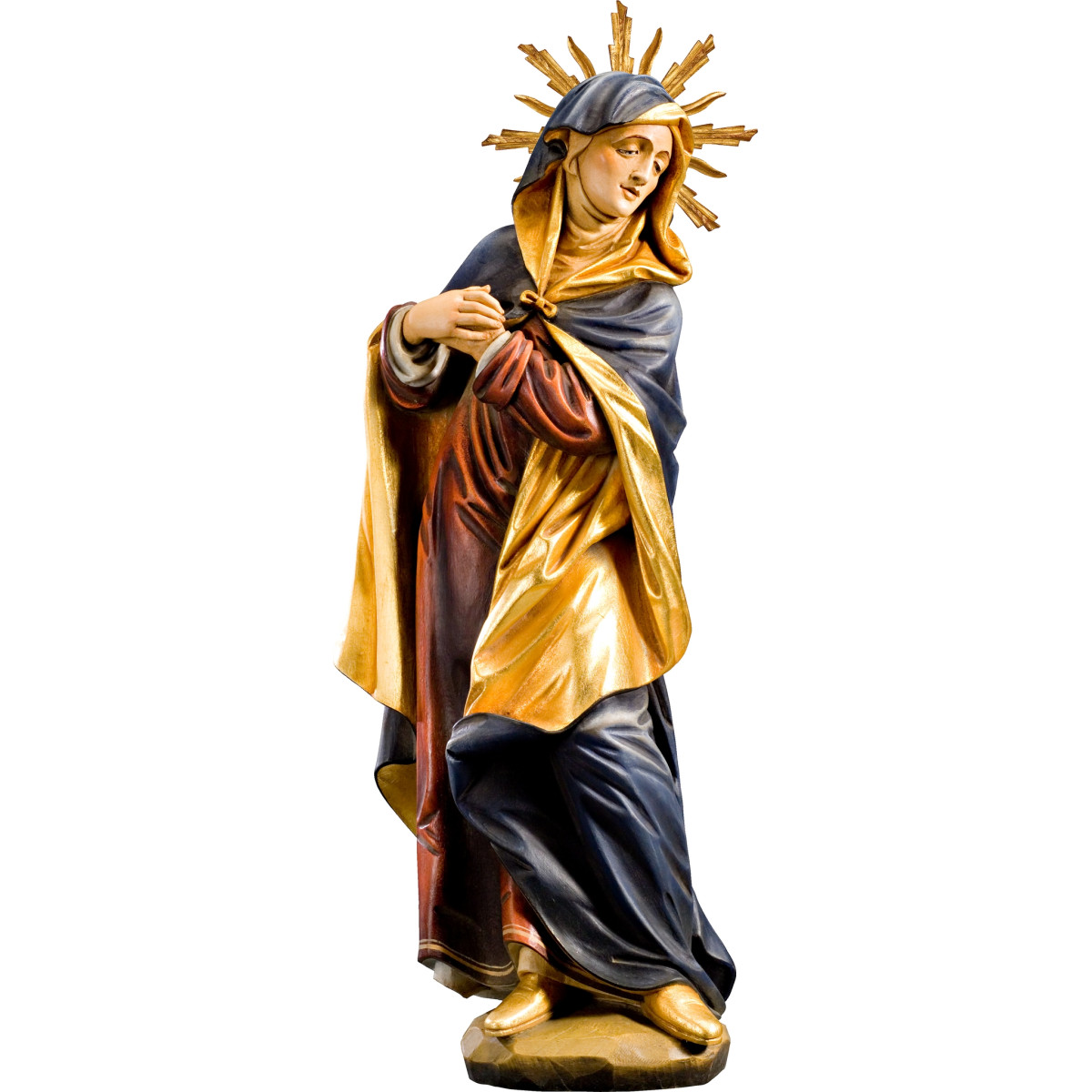 Maria por crucificação com auréola