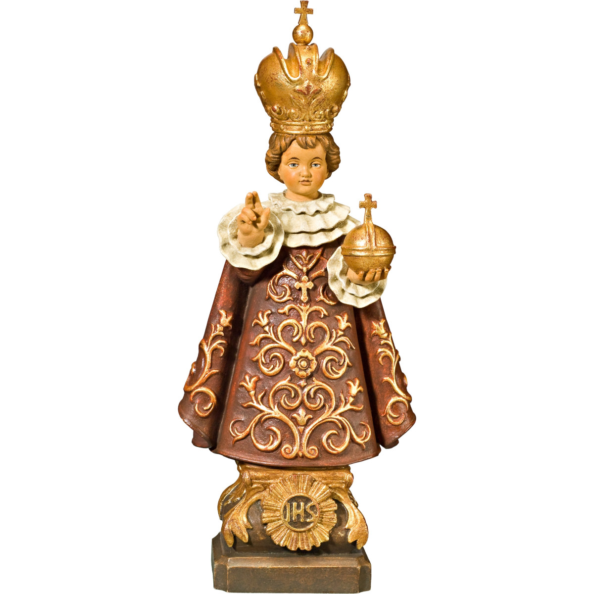 Menino Jesus de Praga em madeira esculpido à mão | Bergland Shop