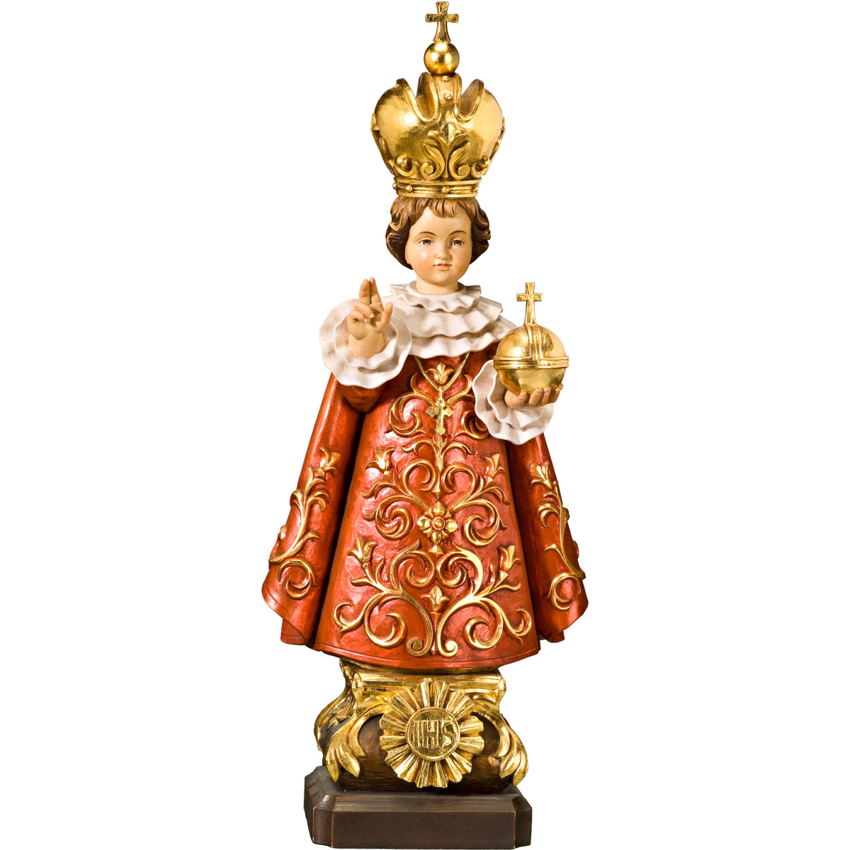 Niño Jesús de Praga en madera tallada a mano | Bergland Shop