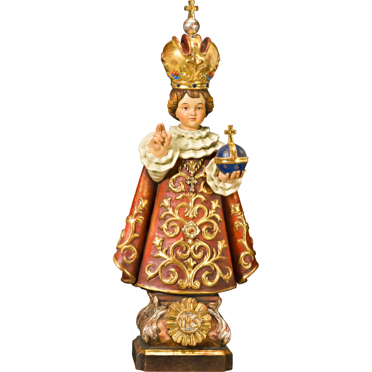 Menino Jesus de Praga em madeira esculpido à mão | Bergland Shop