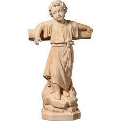 Menino Jesus de pé com cruz