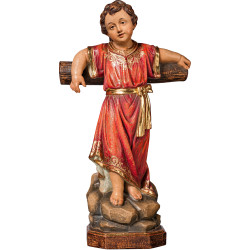 Jesuskind stehend mit Kreuz