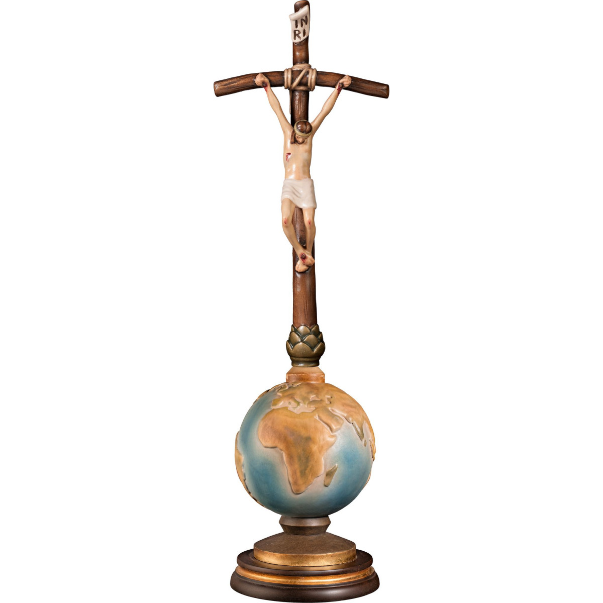 Pope John Paul II crucifix on globe