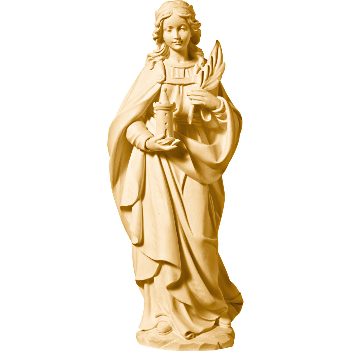 Heilige Barbara – Religiöse Holzfiguren der Schutzpatronin